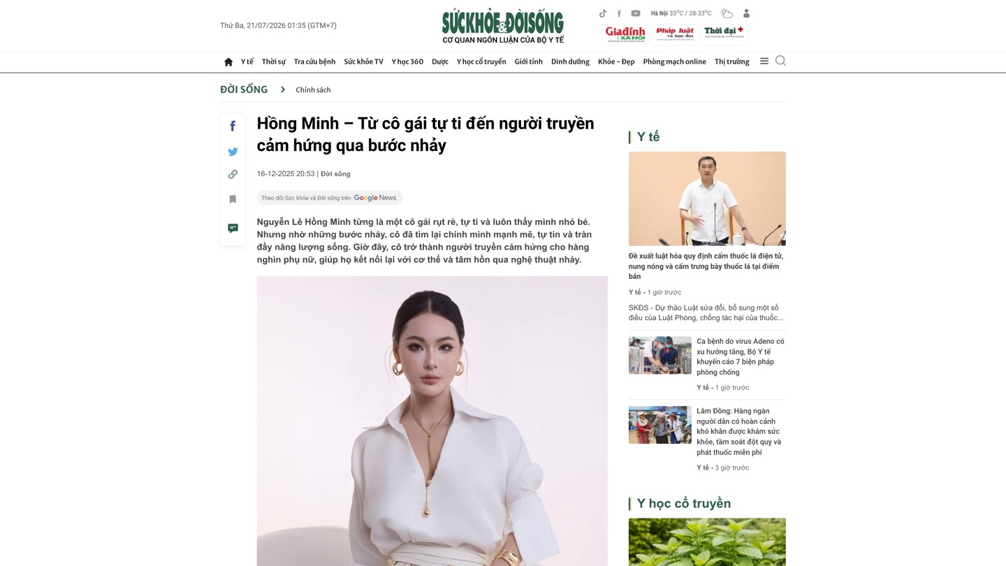 Hồng Minh – Từ cô gái tự ti đến người truyền cảm hứng qua bước nhảy